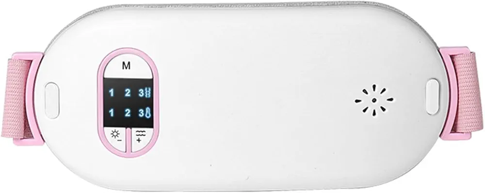 Warm Palace Belt,Portable Heating Pad, Heating Pad for Back Pain with 3 Heat Mode and 3 Vibration Massage Modes, Portable Electric Fast Heating Wrap Belt for Women (Pink)