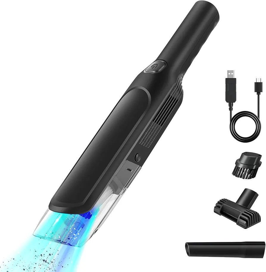 Handheld Vacuum Cordless Rechargeable, Car Vacuums Light Weight, Dust Busters with Washable Filter, Mini Vacuum Cleaner for Pet Hair, Home, Car