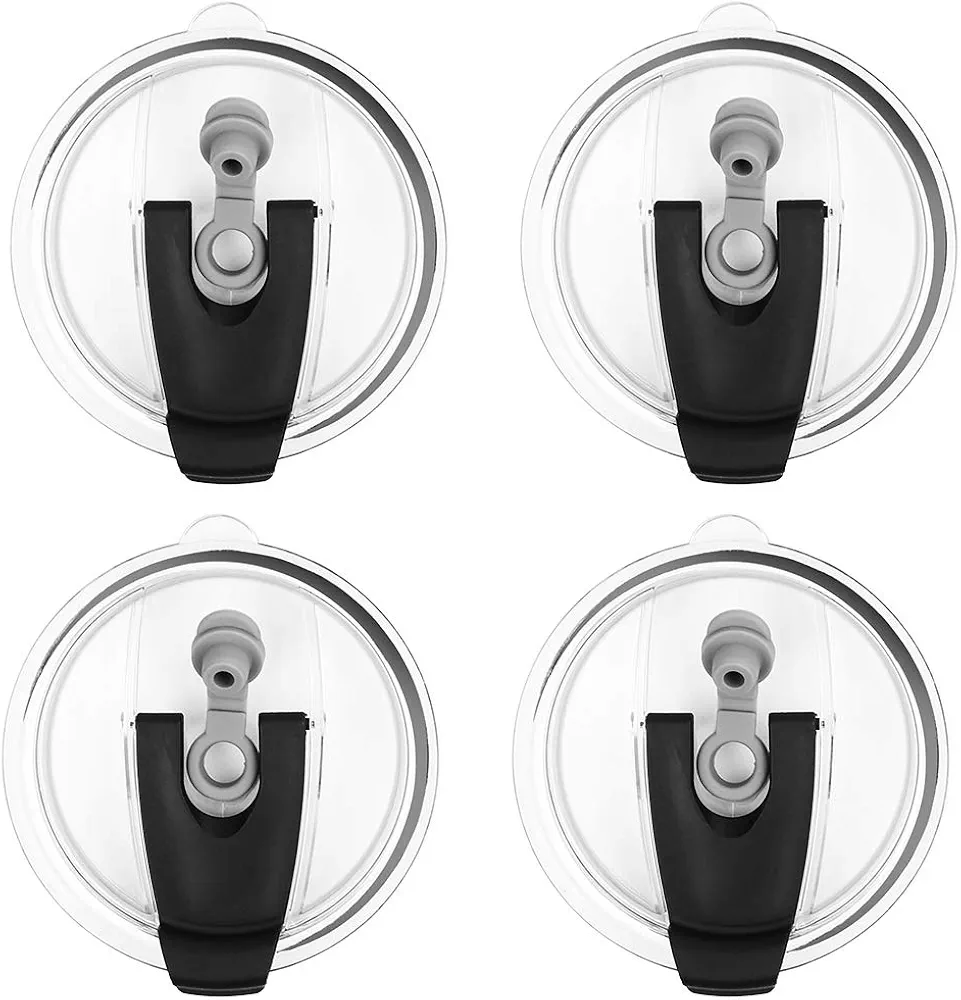 16oz Tumbler Replacement Lids,4 Pack Spill Proof and Splash Resistant Lids,Leak Proof Tumbler Replacement Covers,No Leak Cups Lids Covers for Rambler, Ozark Trail