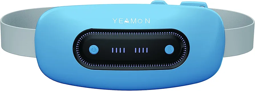 Electric Heating Pad, Upgraded Portable Cordless Heating Pad with 4 Heat Levels and 4 Massage Modes, Fast Heating Belly Wrap Belt, Back or Belly Heating Pads with Auto Shut off Large (Blue)