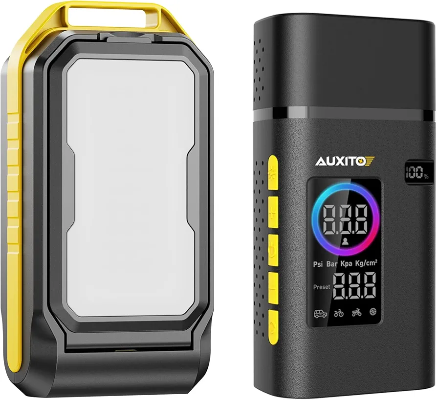 AUXITO 6000A Jump Starter & Air Pump for Car Tires Portable Battery Powered Tire Inflator