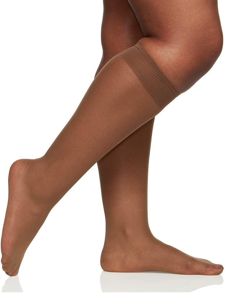 Berkshire Women's Plus 3-Pack All Day Sheer Knee High Queen Size with Sandalfoot Toe