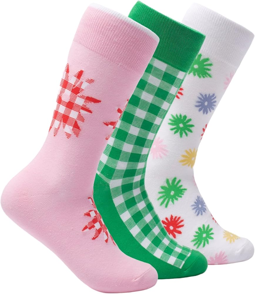 kate spade new york 3PK KSNY GINGHAM FLORAL CREW
