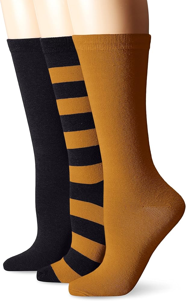 Muk Luks Women's Game Day Sport Crew Socks (Pack of Three Pairs)