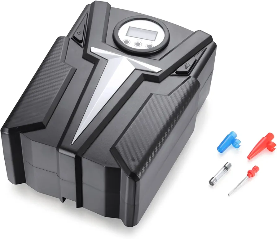 Madlife Garage 150 PSI Digital Tire Inflator Car Air Pump Compressor with Emergency Led Light,12V DC Air Compressor Tire Inflators, Air Tire Pump for Car Motorcycle Bicycle