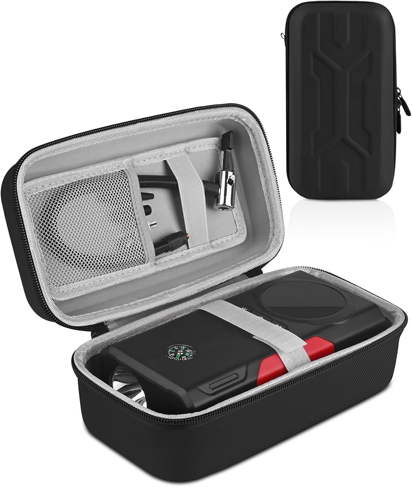 Tire Inflator Case for Airmoto/Skight/LOLSSA/Teffim/Hafuloky/Frarome/ILTIDE, Portable Carrying Air Compressor Case Compatible 120/150 / 180 PSI, Car Air Pump Storage Holder Box
