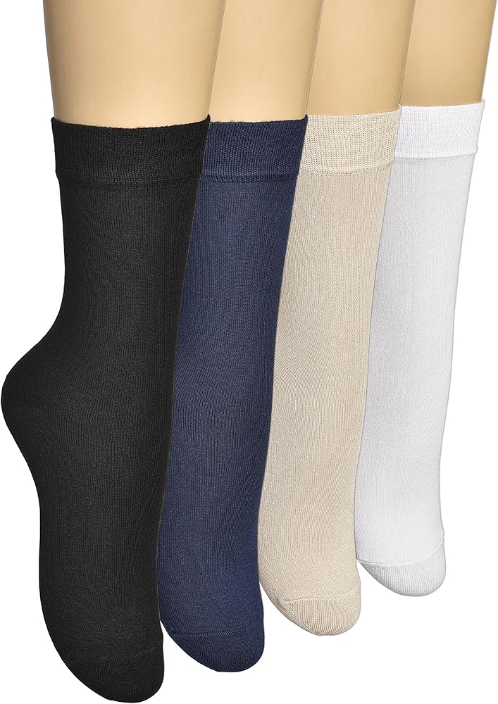 Women's Thin Rayon Seamless Toe - Dress Socks Women with Gift Box