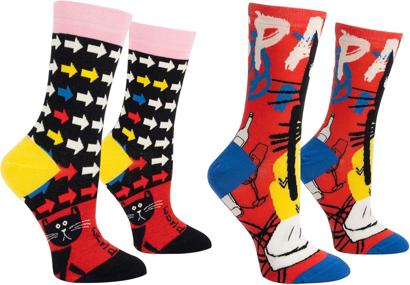 Funny Socks, Women's Novelty Crew Socks, Cool Fun Socks for Women Novelty Gifts (women's shoe size 5-10) W419-A