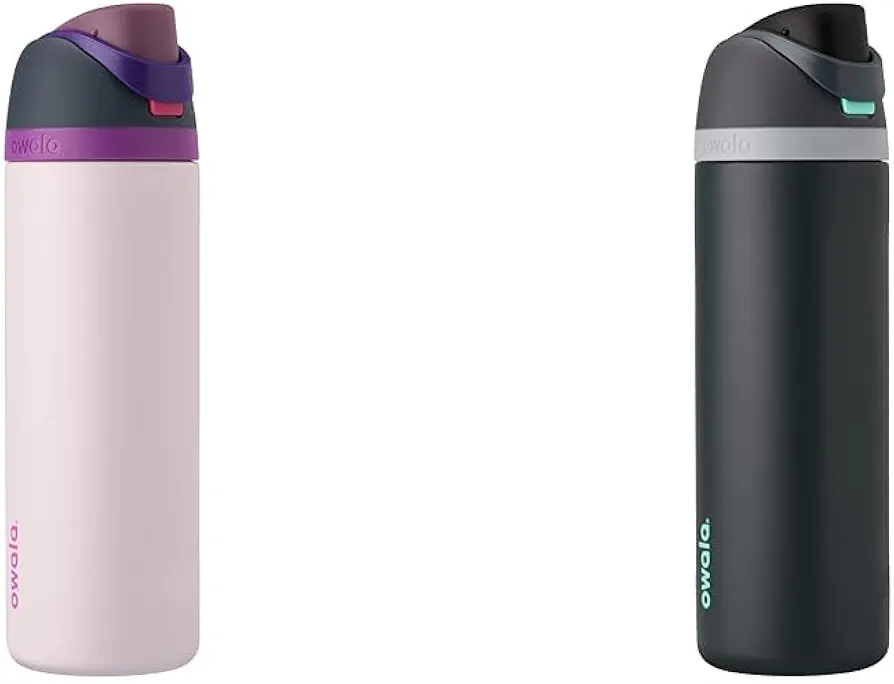 Owala FreeSip 40oz Insulated Stainless Steel Water Bottles with Straw, Dreamy Field and Foggy Tide