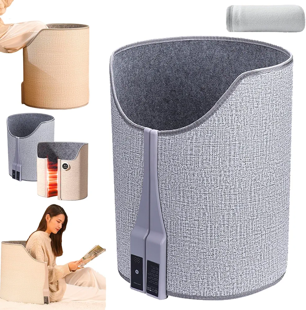 Under Desk Leg Warmer, Space Heater Under Desk, Electric Leg Warmer, Desk Leg Warmer, Foldable Under Desk Leg and Foot Warmer for Indoor Use, Foot & Leg Warmer with Thermostat and Timer (B*1)
