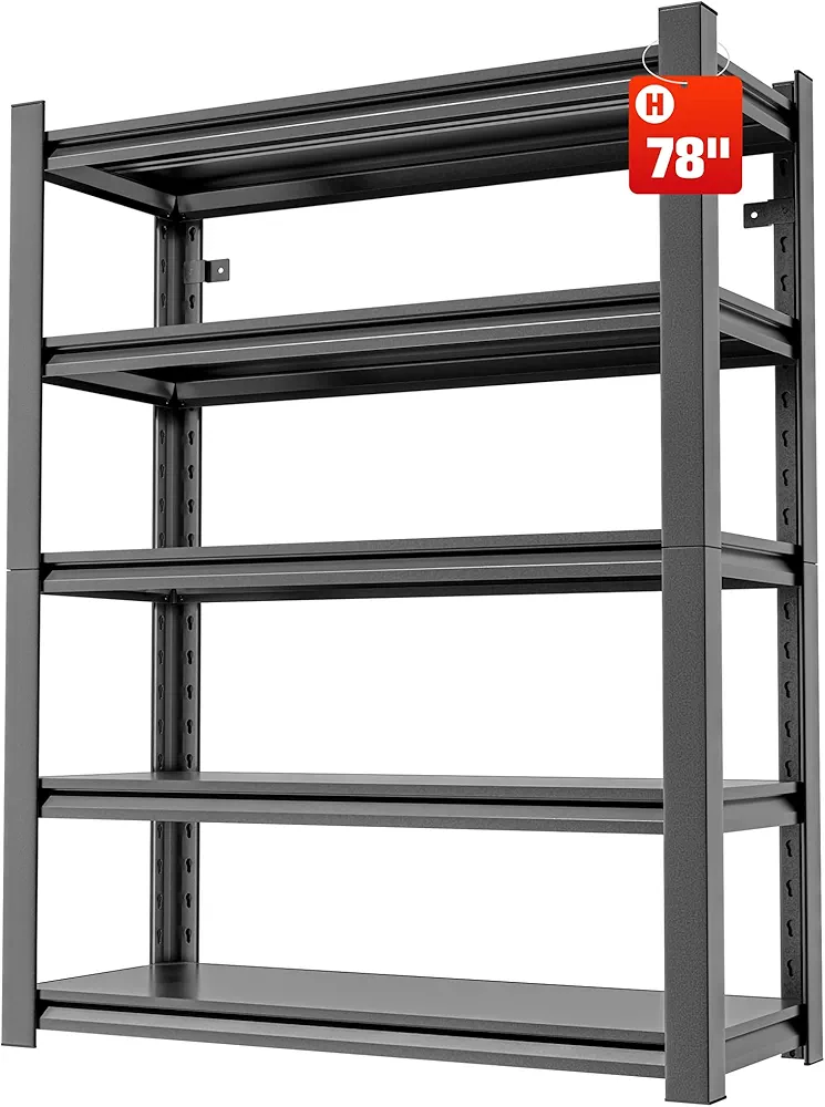 78" H 47.2" Wide Garage Shelving,Thickened Heavy Duty Metal Shelving Adjustable Shelves,Garage Storage Shelves,Shelving Rack Industrial Shelving Tool Shelf for Basement Metro