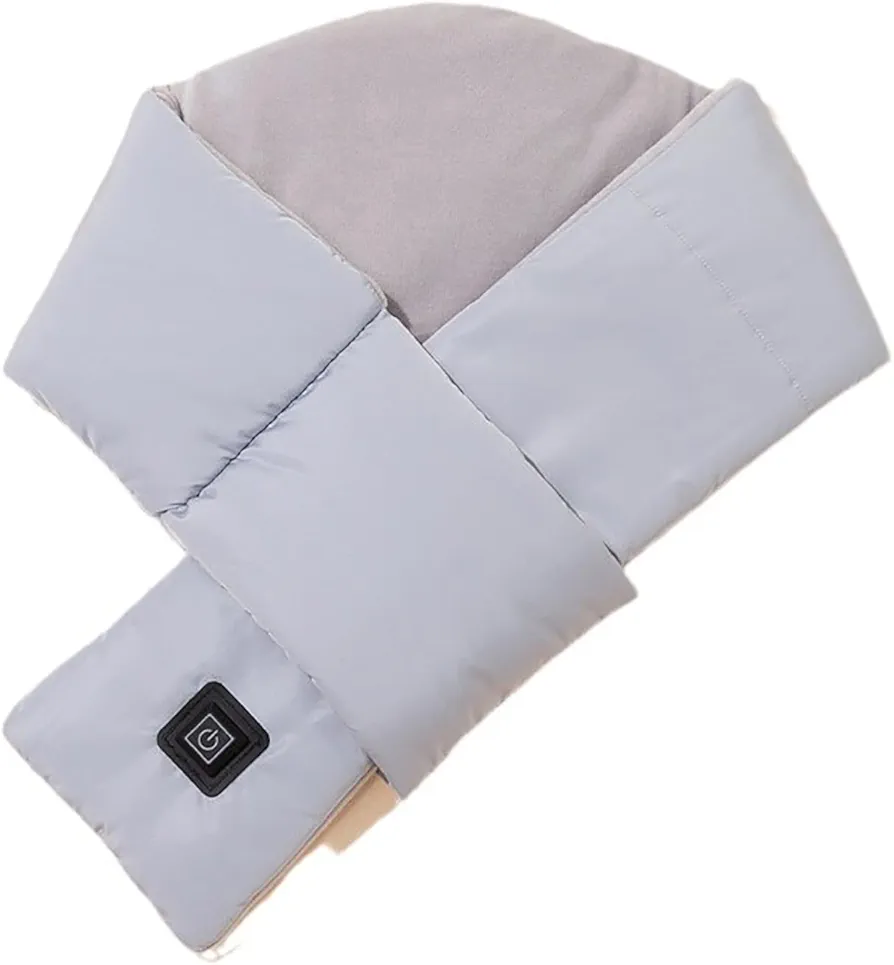 Cordless Heating Pad for Neck, Heated Scarf for Women Rechargeable, Neck Heating Pad, Heating Pad for Neck Pain Relief and Stiffness (Gray)