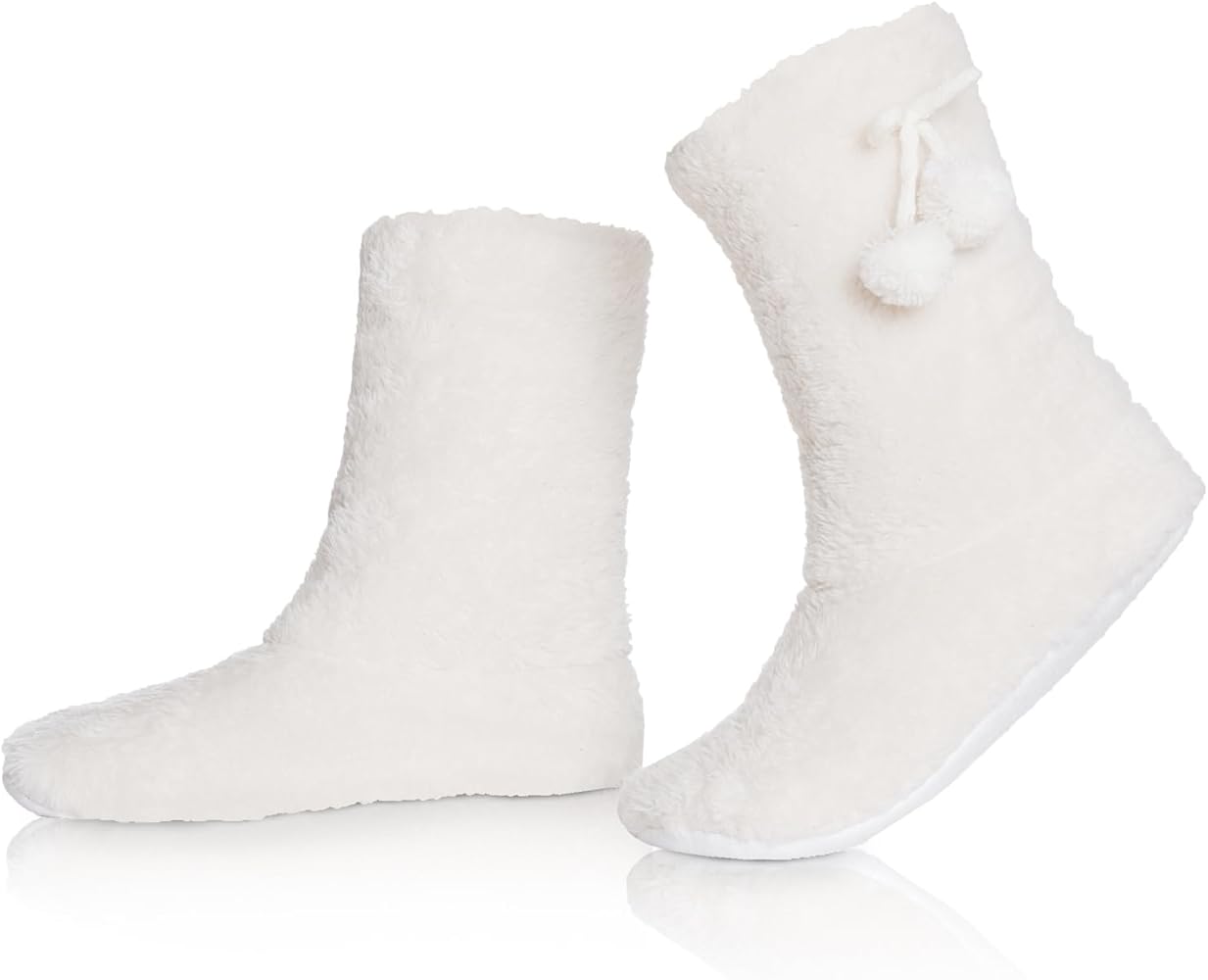 WOJWSKI Slipper Socks for Women Cozy Warm Lined Slippers with Non-Slip Indoor Slippers House Booties Fuzzy Socks