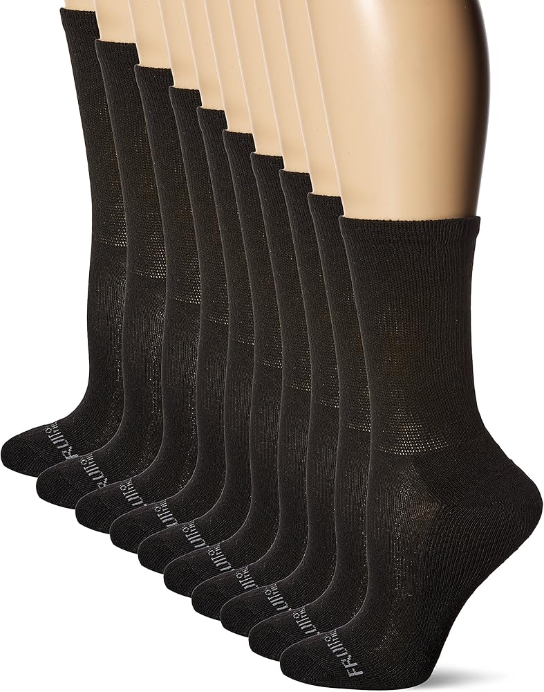 Fruit of the Loom Women's 10 Pack Cushioned Crew Socks