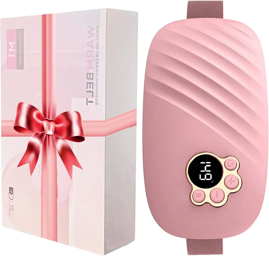 Portable Cordless Heating Pad,Portable Cordless Menstrual Heating Pad 5s Fast Heating, Heating Pads for Cramps with 3 Heat Levels and 3 Massage Modes, Heating Pad for Back Pain Gift for Women and Girl