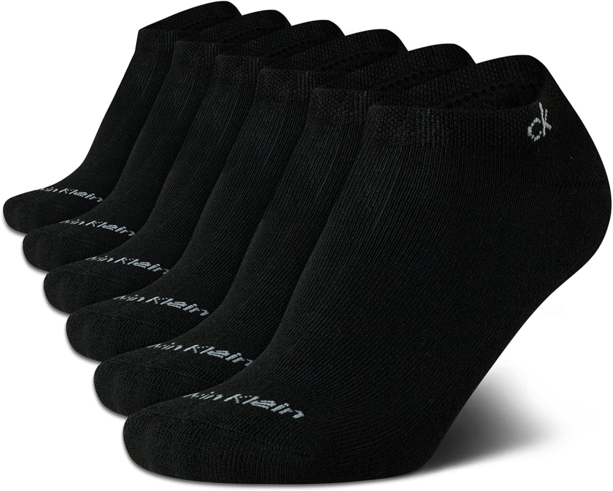 Calvin Klein Women's Low Cut Socks 6 Pack Performance Cushion Comfort No Show Socks - Breathable Athletic Socks for Women4-10
