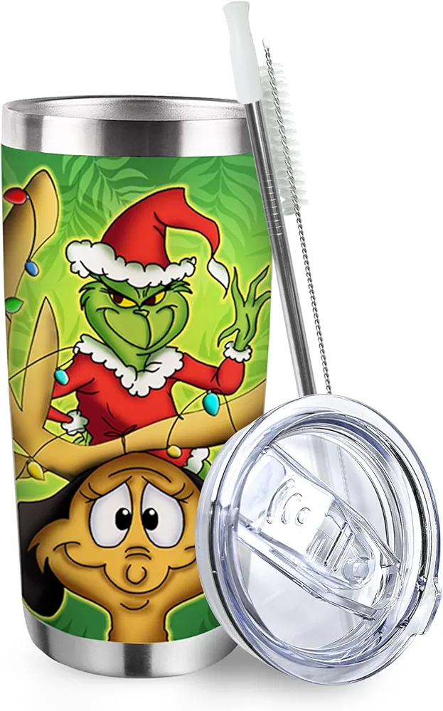 Christmas Tumbler with Lid and Straw Xmas I Just Take a DNA Test Stainless Steel Travel Coffee Cup, Funny Dog Christmas New Year Mug Gifts, 20oz Double Wall Vacuum Insulated Tumbler