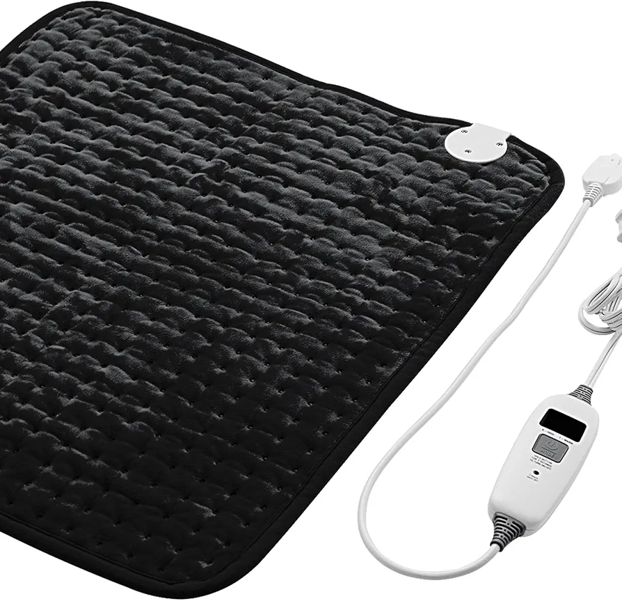 Heating Pad for Back Pain Relief, Electric Heating Pads for Cramps with Auto Shut Off, Moist/Dry Heat Therapy, Holiday Christmas Gifts for Women Men Mom Dad (20"x24"), Black