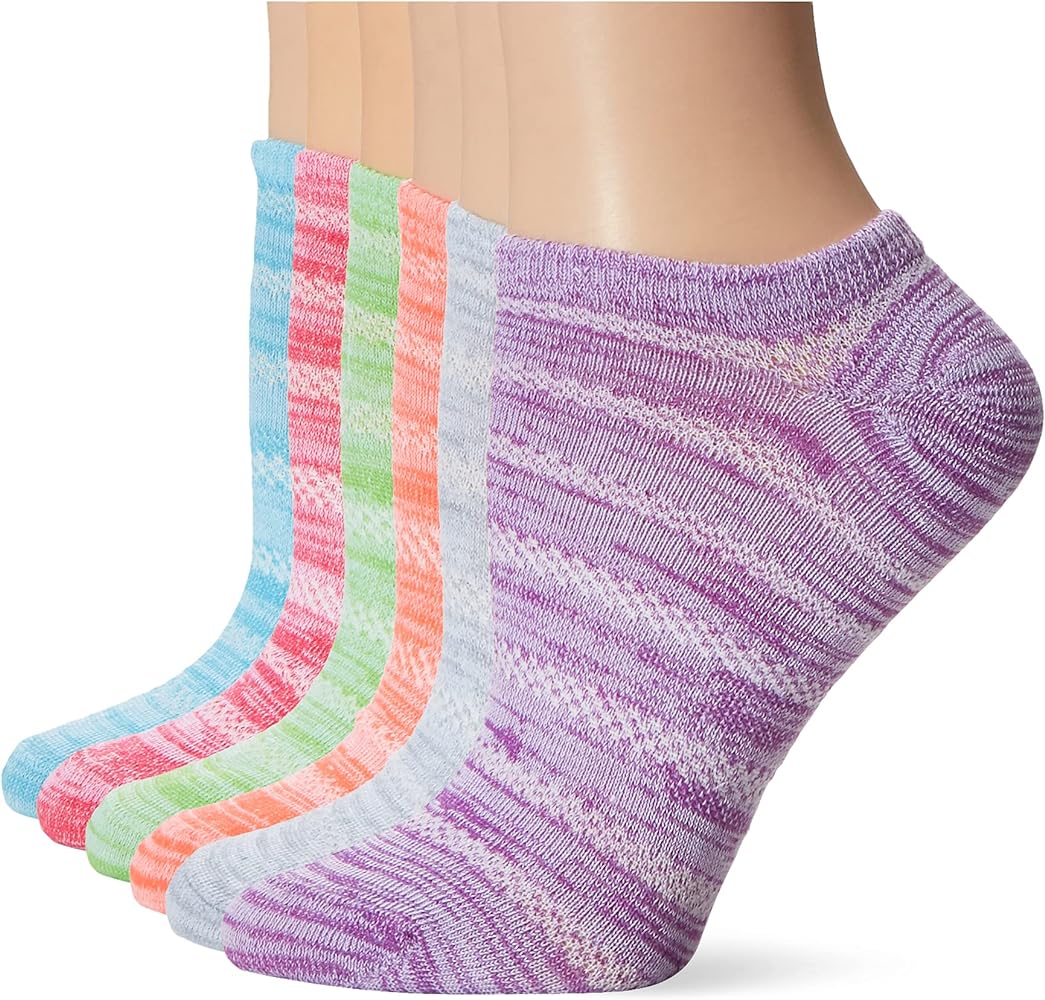 Hanes Women's Performance Cool Compression No Show Socks 6 Pair Pack