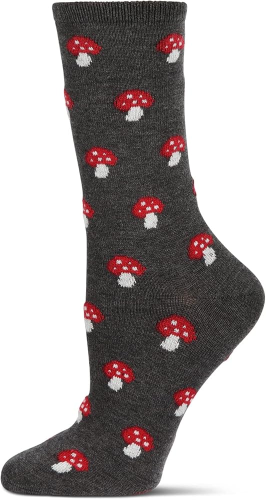 MeMoi Women's Soft Mushroom Cashmere Crew Socks