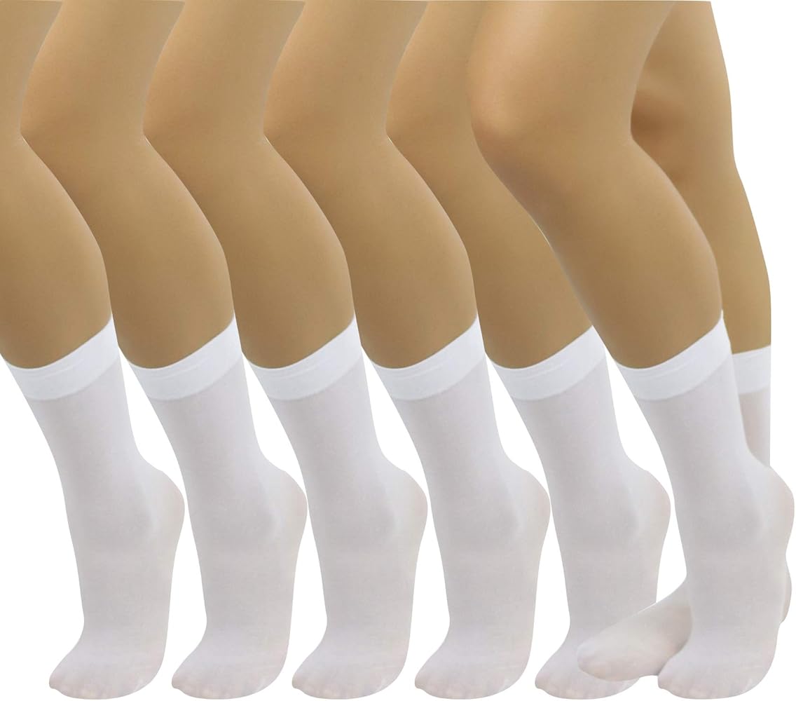 ToBeInStyle Womens Pack of 6 Trouser Solid Print Anklet Socks