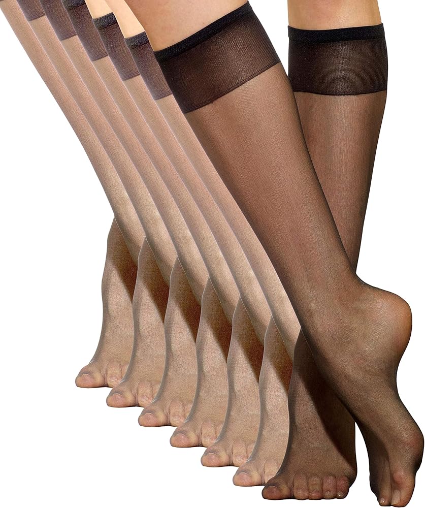 Silkies Women's Knee Highs 6-Pair Pack - Sheer Knee High Nylons for Women