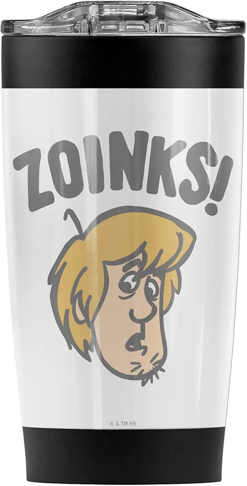LOGOVISION Scooby Doo! OFFICIAL The Shaggy Rogers Stainless Steel Tumbler with Straw and Flip Lid 20 oz Travel Mug/Cup, Vacuum Insulated & Double Wall with Leakproof Dual Lid