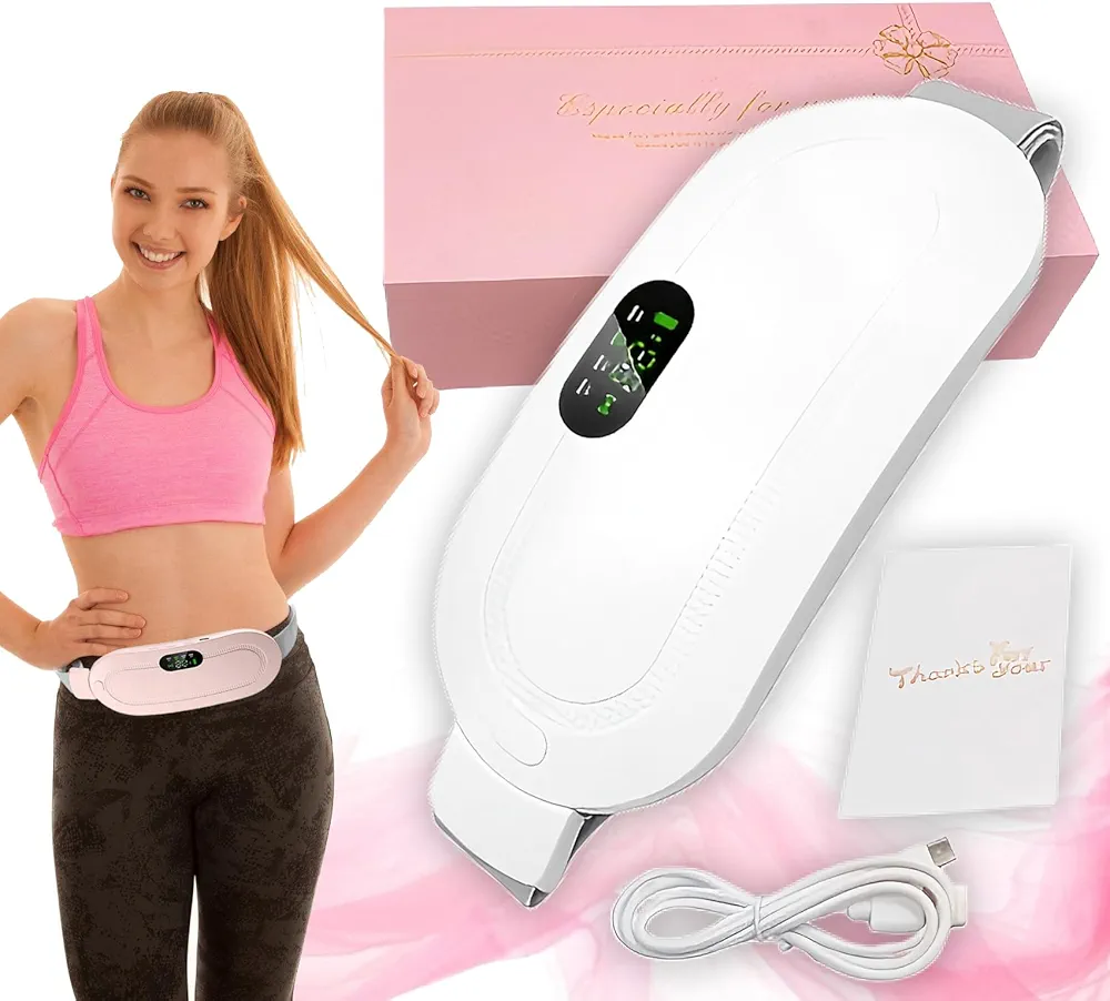 Thermik Cramp Pal 2.0, Cramp Pal 2.0, Warmher - Warmher Smart Menstrual Heating Pad, Portable Menstrual Heating Pad Warmher Cycle Heating Pad Fast Heating Belly Wrap Belt (White)