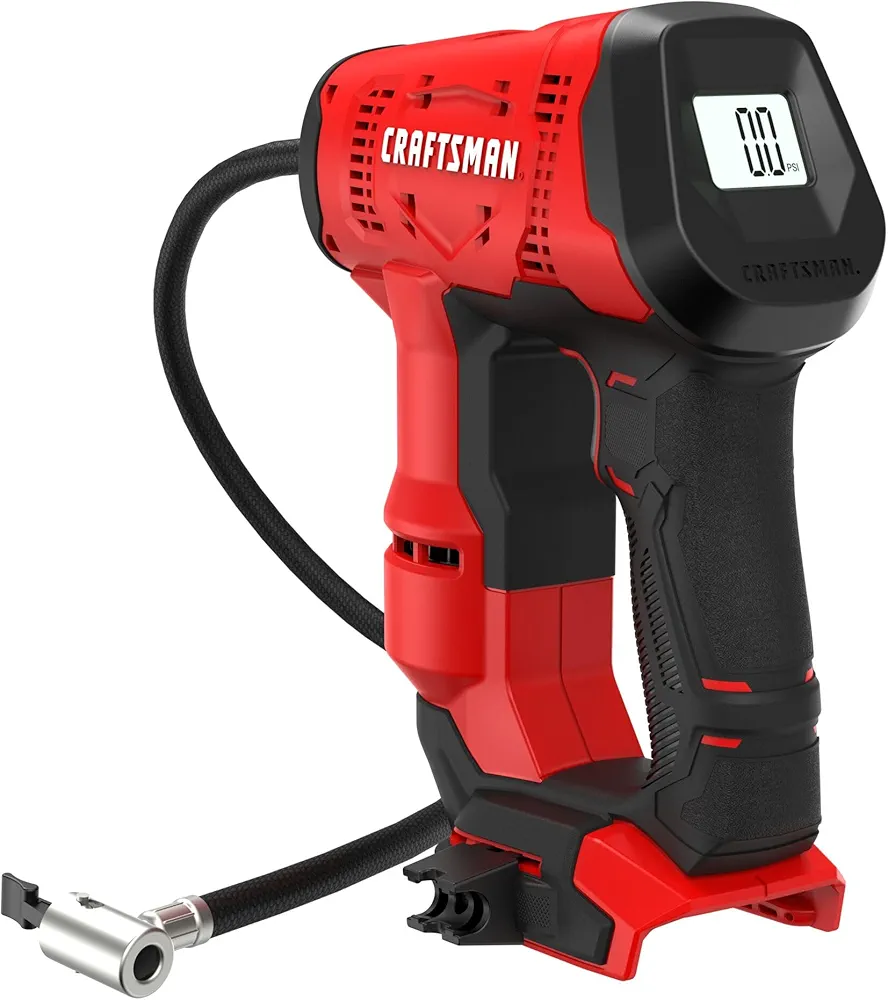 CRAFTSMAN V20 Cordless Tire Inflator, Up to 150 PSI, with Digital Pressure Gauge, Bare Tool Only (CMCE521B)