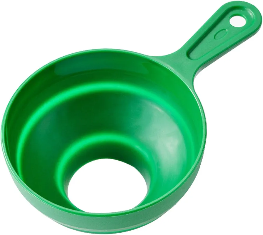 Collapsible Silicone Kitchen Funnel for Easy Transfer and Pouring with Wide Mouth Design, Green