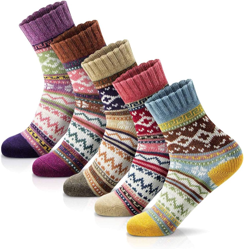 FYC Women Socks Winter - Gifts for Women - Warm Thick Soft Wool Cozy Crew Socks Christmas Stocking Stuffers Gifts for Women