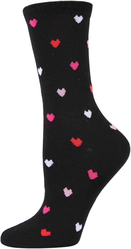 MeMoi Delicate Hearts Rayan Blend Crew Socks