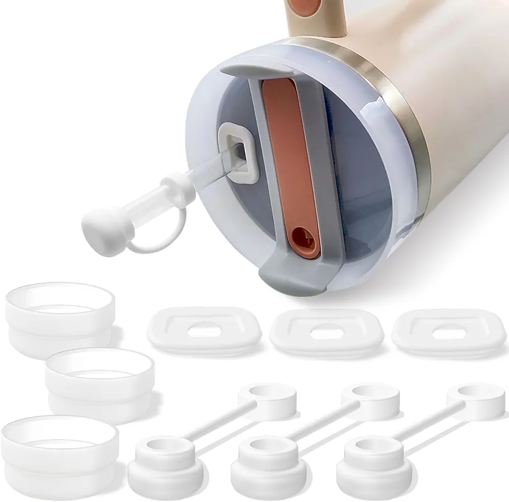 MIMORE Spill Stopper for Stanley Cup 40oz / 30 oz - Straw Topper Compatible with Quencher 1.0 & H2.0 20oz, 30oz, 40oz Stanley Spill Stopper 64oz Stanley Straw Cover - 3 Pack