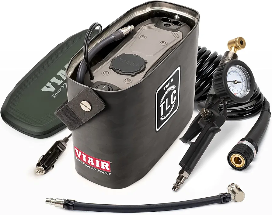 VIAIR TLC LITE Portable Automatic Air Compressor Kit, Tire Inflator for Off Road, Overland, RV, Bike, Automotive Tire Inflation up to 225/60/R18, Tubeless compatible,105 PSI Rated (00071)