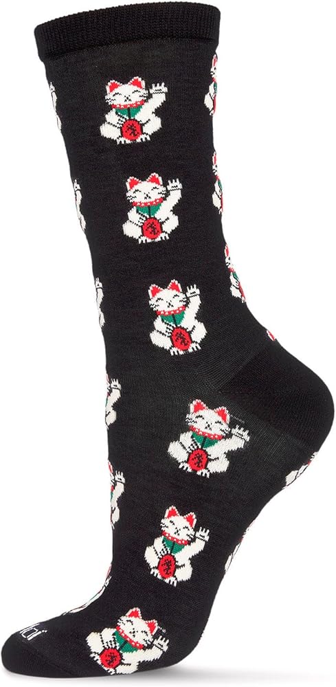 MeMoi Maneki-Neko Rayan Blend Crew Socks