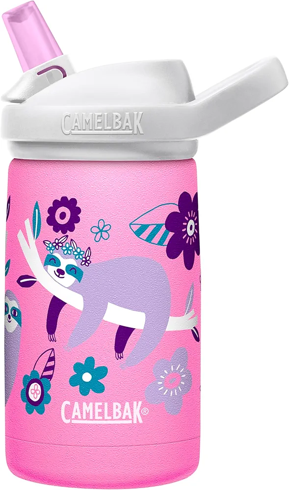 CamelBak eddy+ Kids Water Bottle with Straw, Insulated Stainless Steel - Leak-Proof when Closed