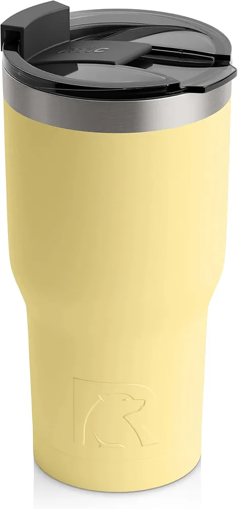 RTIC 20 oz Insulated Tumbler Stainless Steel Coffee Travel Mug with Lid, Spill Proof, Hot Beverage and Cold, Portable Thermal Cup for Car, Camping, Sunlight