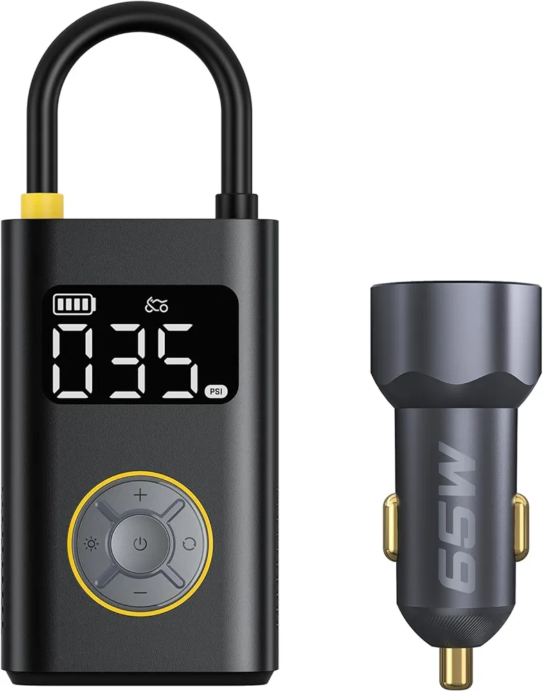 Fanttik X9 Pro Tire Inflator and 65W USB C Car Charger