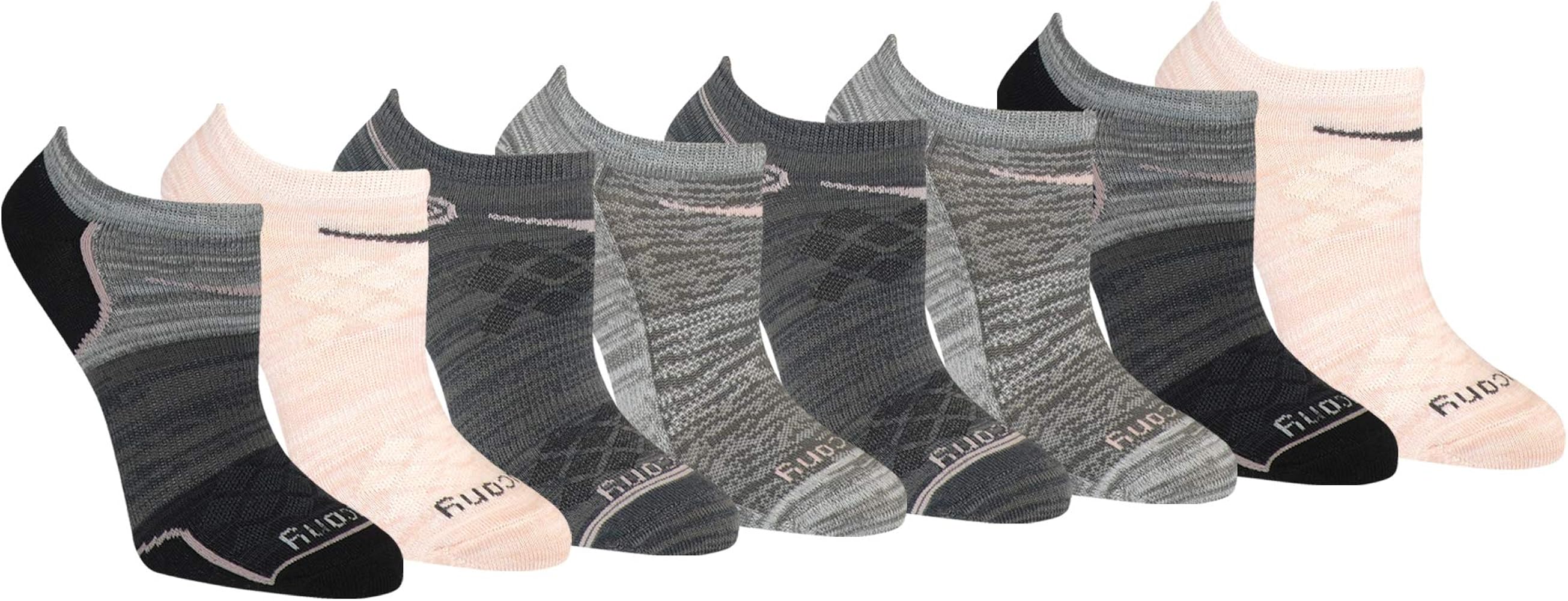 Saucony Women's RunDry Performance Super Lite No-Show Athletic Socks, (8 Pairs)