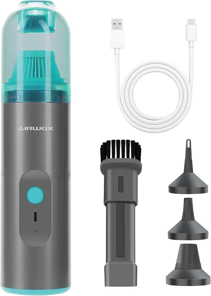 Handheld Car Vacuum Cordless High Power Rechargeable, 13000Pa Cordless Handheld Vacuum with Brushless Motor and Blower Accessories for Home & Car Use