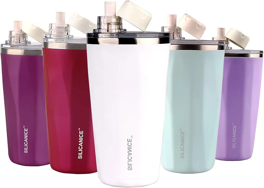 White 20 oz Tumblers With Straw And Lid,Dishwasher Safe Travel Coffee Mug,Stainless Steel Vacuum Insulated Iced Hot Cup,beach No Spill Proof Women Water Bottle Drink For Adults Durable