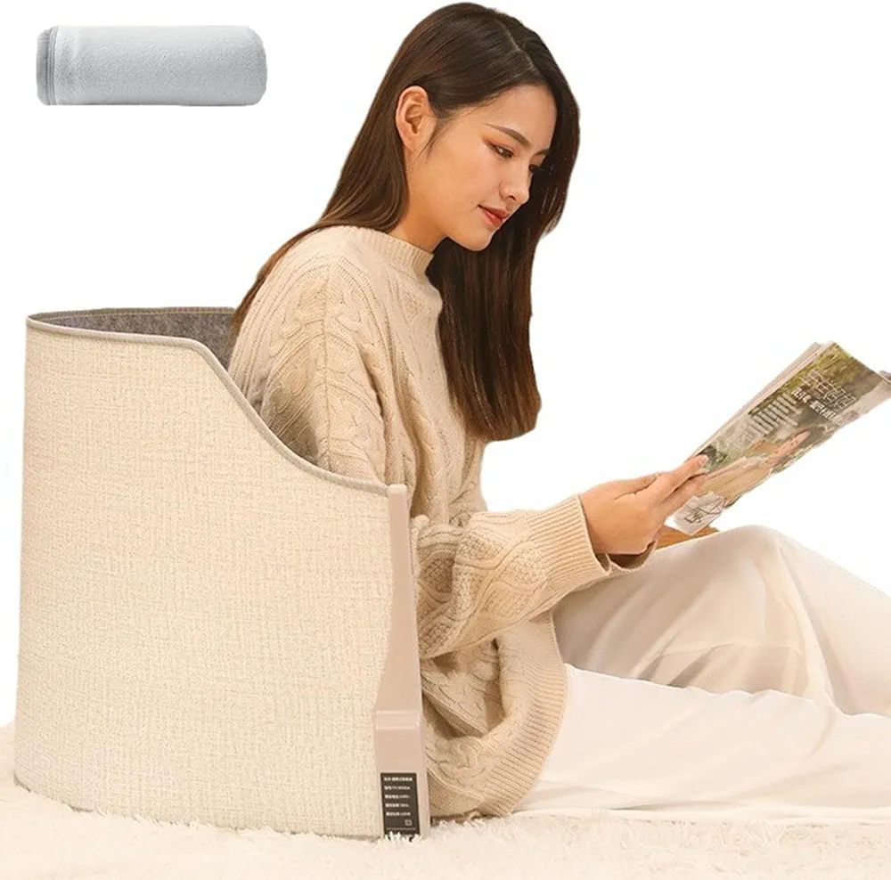 Folding Electric Heating Foot Warmer, 170W Heating Foot Warmer, 360° Surround Heating, Electric Heating Foot Warmer with Thermostat and Timer, Under Desk Leg Warmer for Office