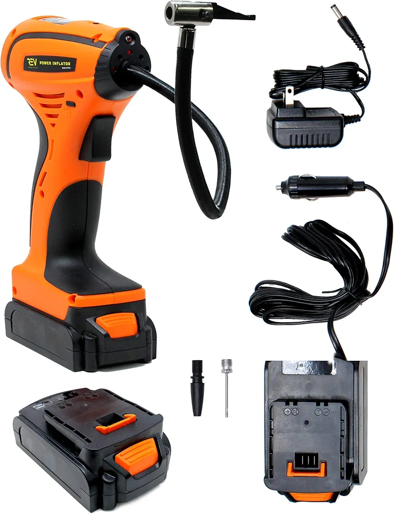VViViD REV Hand-Held Portable Cordless Power Inflator Air-Compressor Pump With Led Display Screen