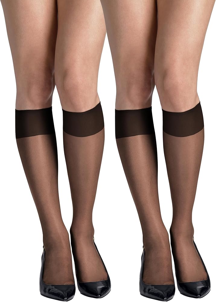 Hanes Silk Reflections Knee High Silky Sheer with Sheer Toe