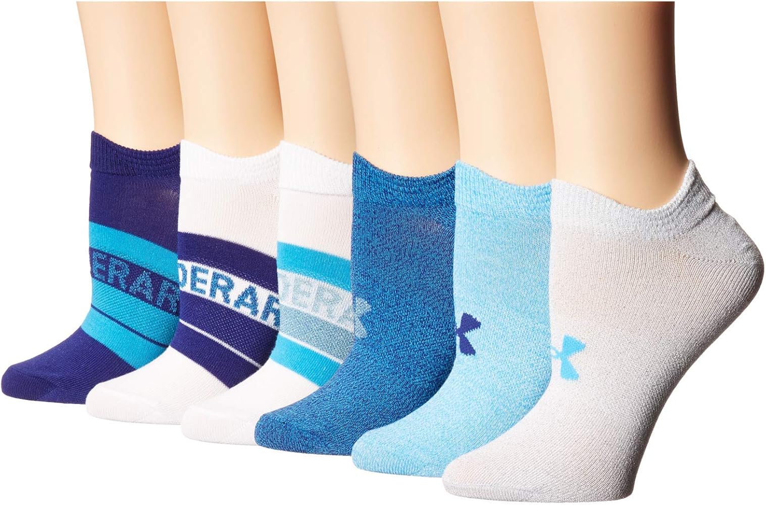 Under Armour womens Essential 2.0 No Show Socks, 6-pairs Discontinued