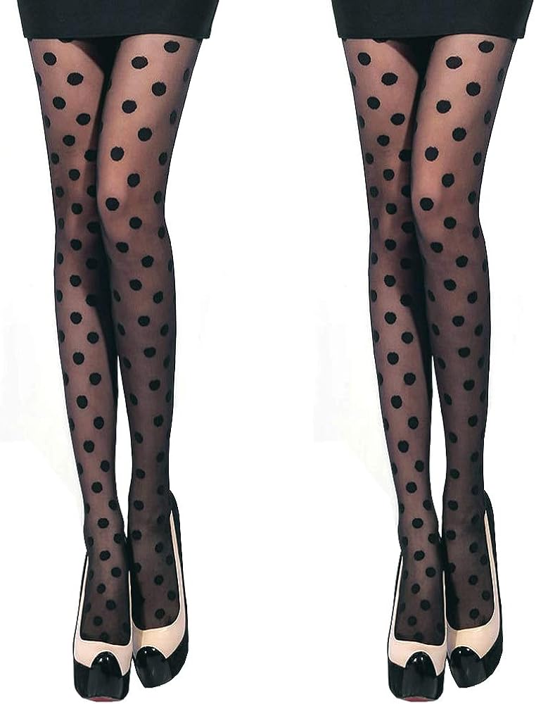 2 Pairs Women Girl Retro 15 Denier Sheer Look Slim Pantyhose Tights Stockings Socks Hosiery