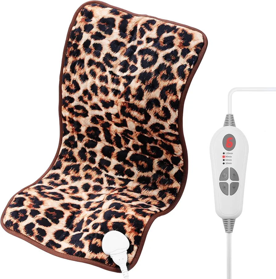 [2025 Upgrade] XL Heating Pad for Back/Shoulder/Neck/Knee/Leg Pain, Cramps and Arthritis Relief, 6 Fast Heating Settings, Auto-Off, Machine Washable, Moist Dry Heat Options, 12"x24"