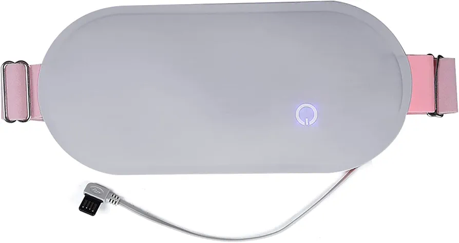 Menstrual Heating Pad, Graphene Far Infrared Heating Waist Belt Cramp Heating Pad with 3 Gears Period Heating Pad for Women Stomach and Belly, Waist Support Heating Belt (Gray)