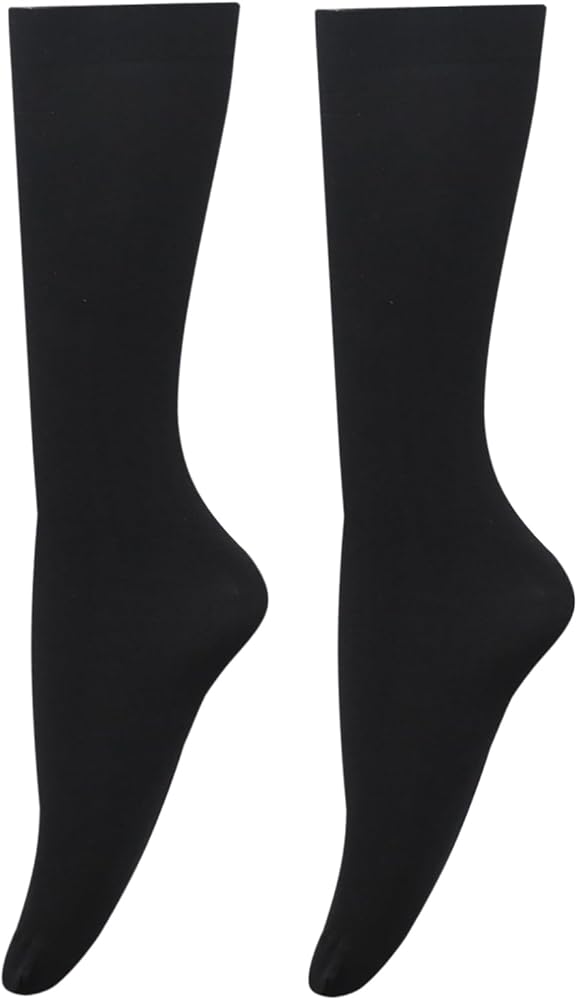 Bestjybt Women's Opaque Stretchy Nylon Knee High Stockings Trouser Socks