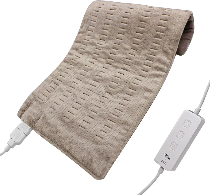 Heating Pad Fast-Heating Technology for Back/Waist/Abdomen/Shoulder/Neck Pain and Cramps Relief - Moist and Dry Heat Therapy with Auto-Off Hot Heated Pad by GOQOTOMO-HF-P